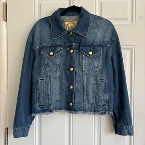 NWT Michael Kors Cropped Denim Jacket, Size Large